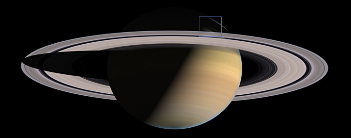 Wider view of Saturn from Cassini
