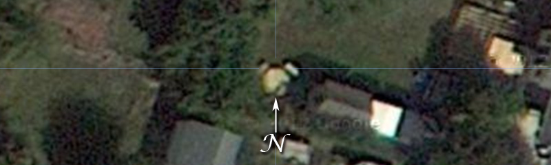 Google Maps view of my back yard showing the patio