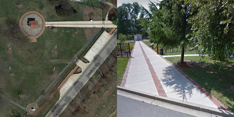 Google Maps view of
Observatory Park in Gaithersburg, MD