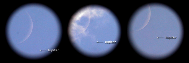 Jupiter and Moon in
daylight