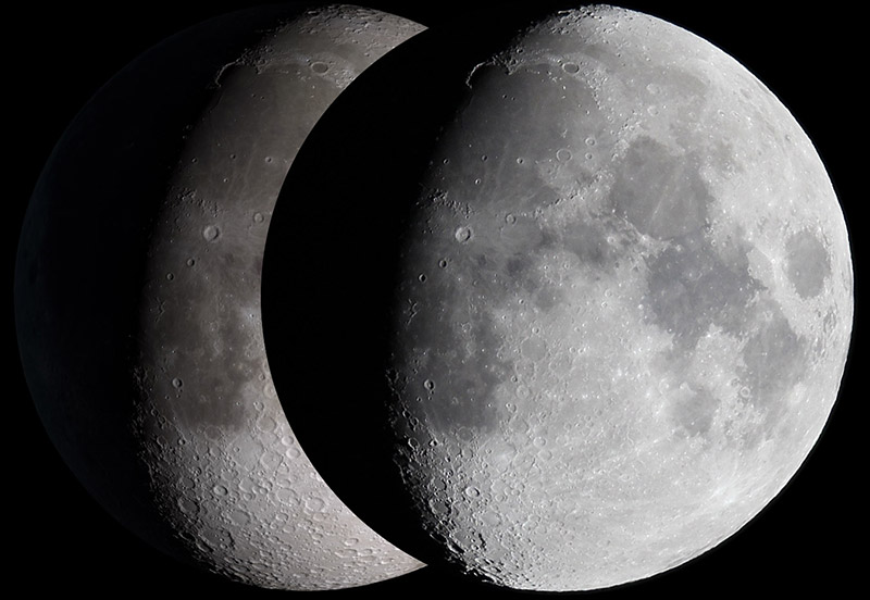composite of photo and
computer rendering of the Moon